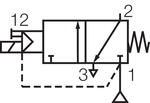 Elstyrd ventil 3/8", 1/2" - Symbol