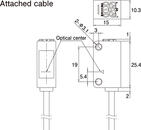 Takex Short Range DLNS3RVP Ritning monterad kabel