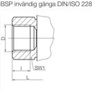 Tvåvägs kulventil BKH 1/8" - 1" BSP